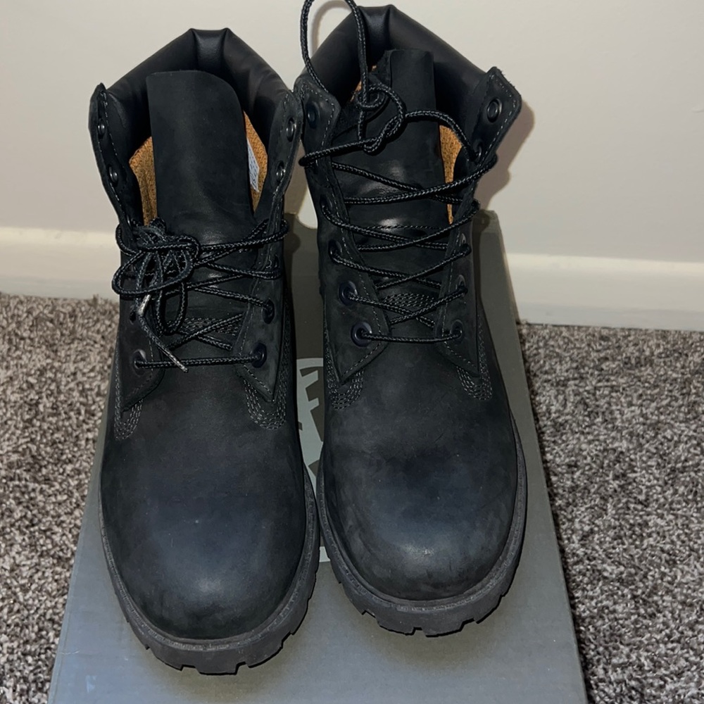 Big Kids Timberland boots.